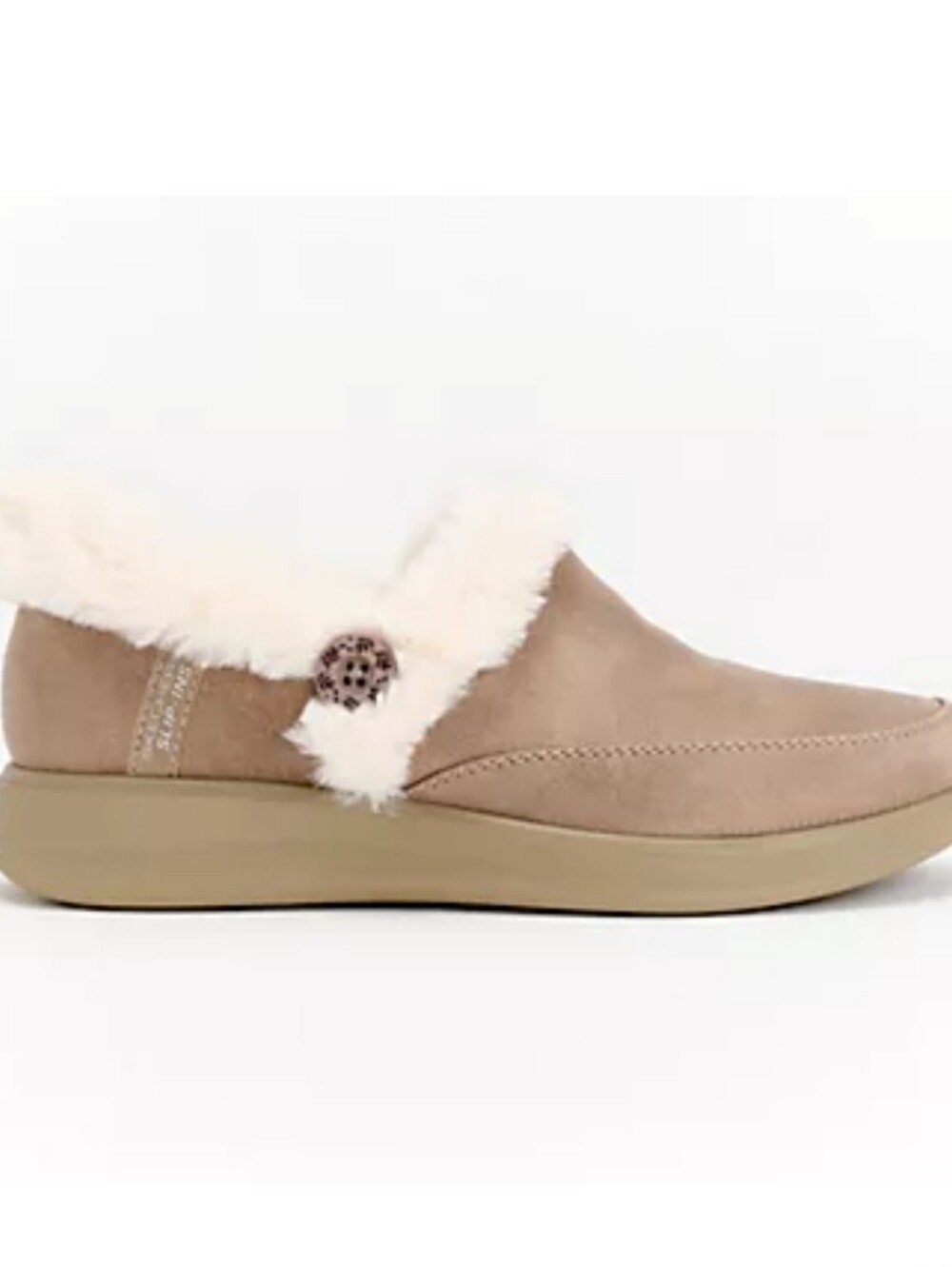 NEW Skechers Slip-ins Cozy Water-Repellent Slippers, Cozy Escape, Taupe, Size 11